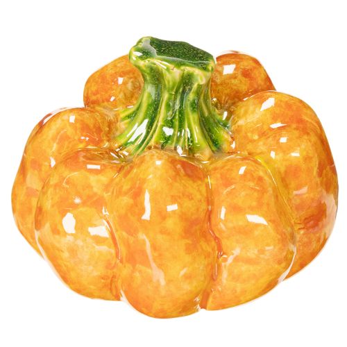 Kürbis-Figuren aus Keramik 10 cm Orange 2er-Set für Herbstdekoration | Floristik24.at