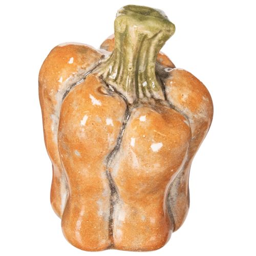 Kleine Keramik-Dekokürbisse im 3er-Set, 5 cm, Orange | Floristik24.at