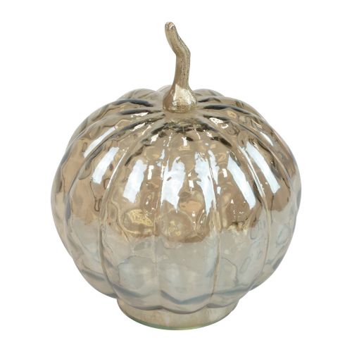 Floristik24 Kürbis Deko Glas Glaskürbis Tischdeko Herbst Ø14cm H19cm