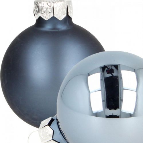 Artikel Weihnachtskugeln Glas Blau Glaskugel Matt/Glänzend Ø4cm 60St