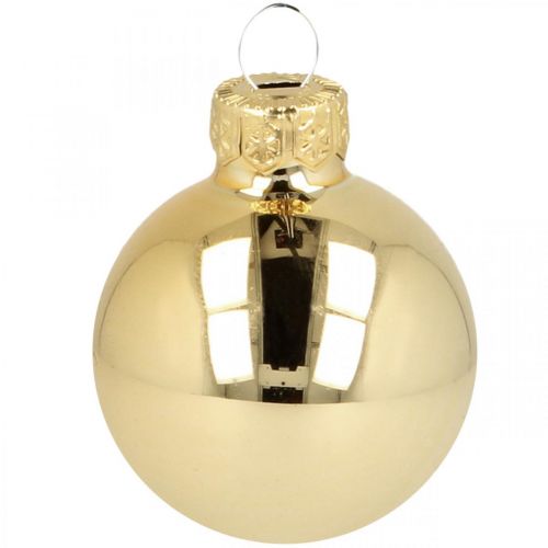 Floristik24 Weihnachtskugeln Glas Gold Glaskugel Matt/Glänzend Ø4cm 60 St