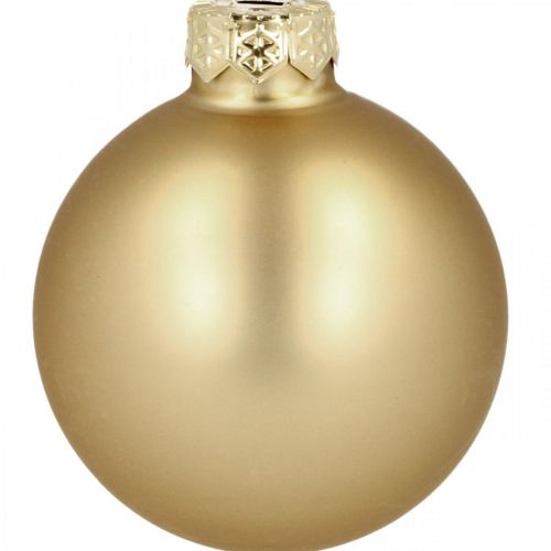 Floristik24 Weihnachtskugeln Glas Golden Matt Glänzend Ø5,5cm 26St