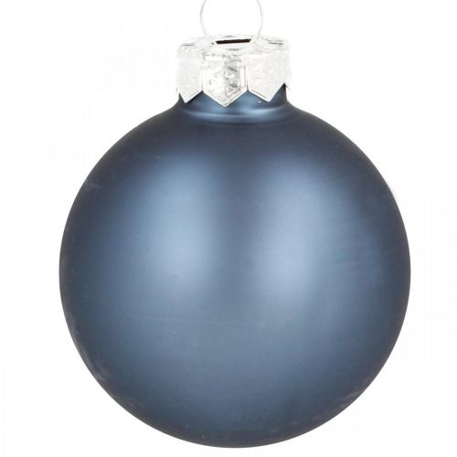 Floristik24 Weihnachtskugeln Glas Blau Matt Glänzend Ø5,5cm 26St