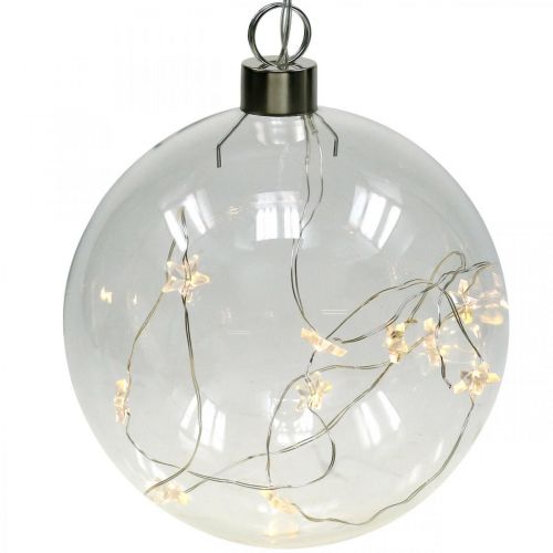 Weihnachtskugel LED Kugel Ø12cm 15L Innen Warmweiß Timer