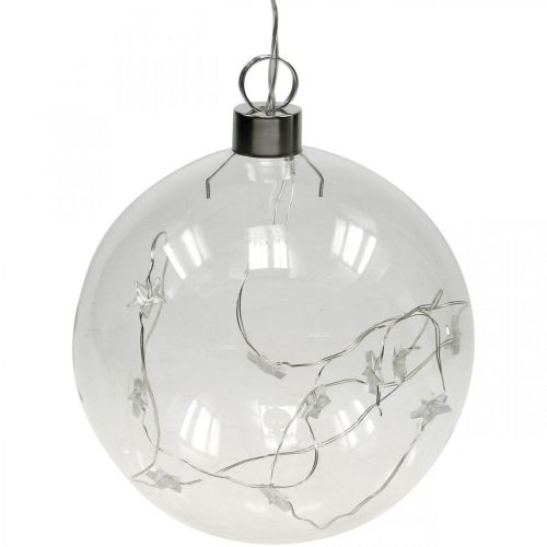 Weihnachtskugel LED Kugel Ø12cm 15L Innen Warmweiß Timer