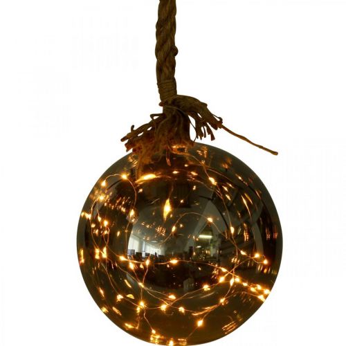Floristik24 LED Kugel Innen Ø20cm getönt 40L Warmweiß Timer