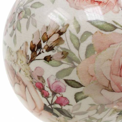 Floristik24 Deko-Kugel Rose Hellrosa Steingut Ø9cm