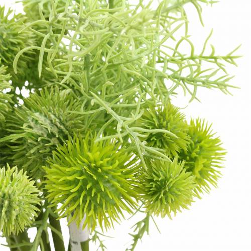 Floristik24 Kugeldistel im Bund künstlich Grün Sortiert 34cm 10 St