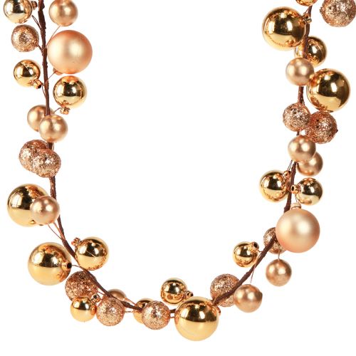 Floristik24 Kugelgirlande Weihnachten Girlande Weihnachten Gold 160cm