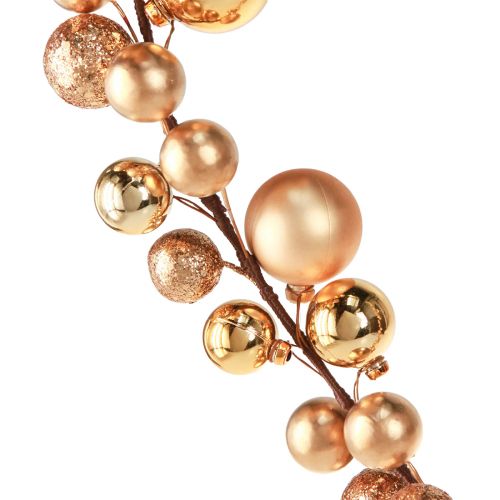Floristik24 Kugelgirlande Weihnachten Girlande Weihnachten Gold 160cm