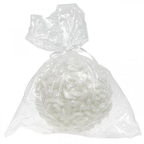 Artikel Kugelkerze Rosen Runde Kerze Weiß Tischdeko Ø10,5cm