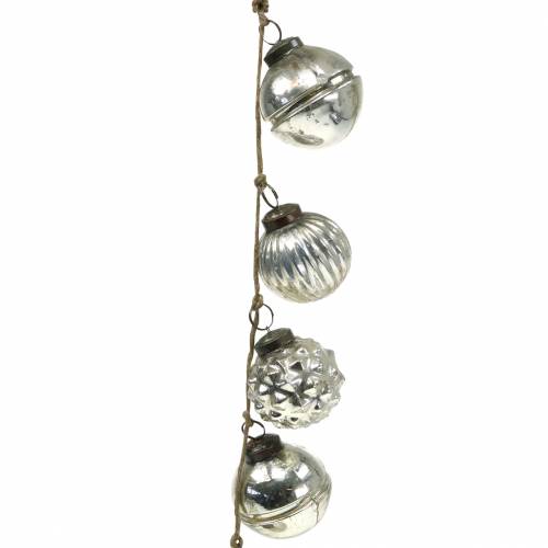 Floristik24 Weihnachtsdeko Girlande Christbaumkugeln Champagner 120cm