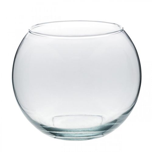 Kugelvase Glas Vase klar Runde Tischvase Blumenvase Ø18cm H14cm