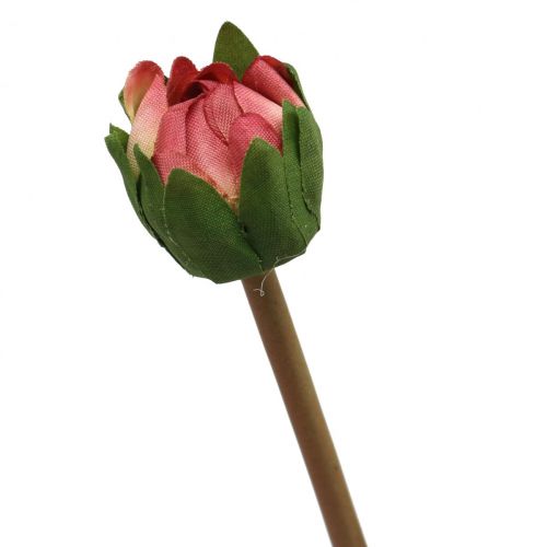Floristik24 Kunstblume Dahlie Pink Blüte mit Knospe H57cm