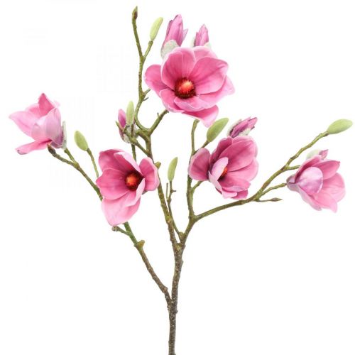 Floristik24 Kunstblume Magnolienzweig, Magnolie Pink Rosa 92cm