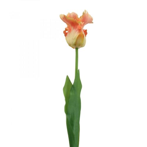 Floristik24 Kunstblume, Papagei Tulpe Orange, Frühlingsblume 63cm