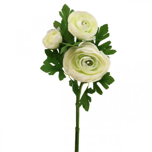 Kunstblumen Ranunkeln künstlich Gartenblumen Weiß 34cm