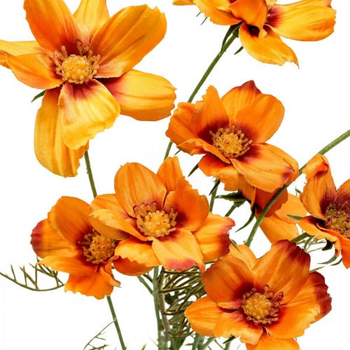 Artikel Kunstblumen Cosmea Orange Schmuckkörbchen H51cm 3St