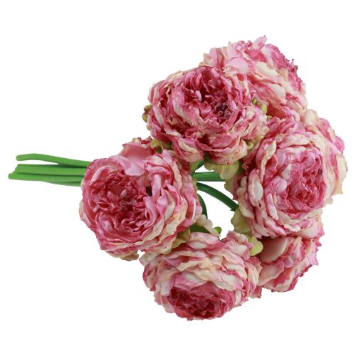 Artikel Kunstblumen Deko Künstliche Pfingstrosen Rosa Antik 27cm 7 St