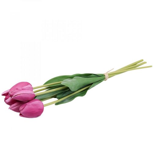 Floristik24 Kunstblumen Tulpe Pink, Frühlingsblume L48cm 5er-Bund