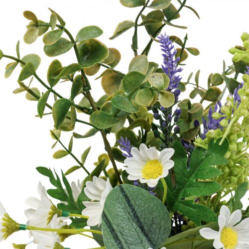 Floristik24 Kunstblumenstrauß mit Eukalyptus Kunstblumen Deko 48cm