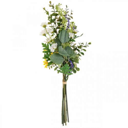 Floristik24 Kunstblumenstrauß mit Eukalyptus Kunstblumen Deko 48cm
