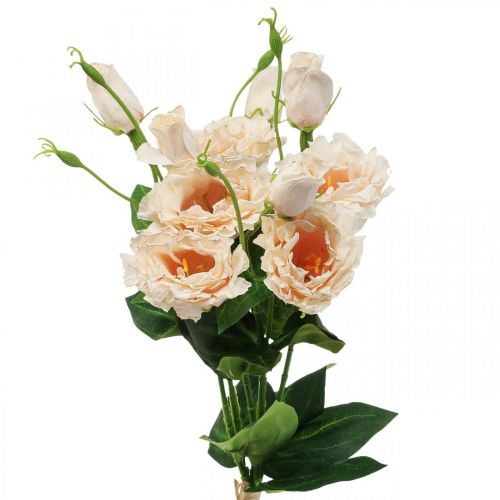Floristik24 Kunstblumen Lisianthus künstlich Creme 51cm Blumendeko 5St