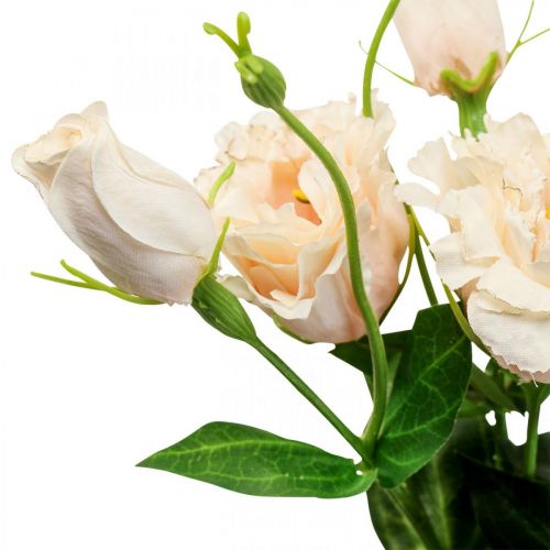 Floristik24 Kunstblumen Lisianthus künstlich Creme 51cm Blumendeko 5St