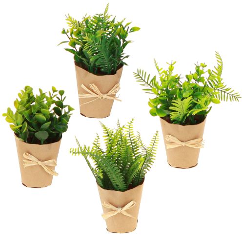 Kunstpflanzen Künstlicher Farn Buchsbaum 15-19cm 4St