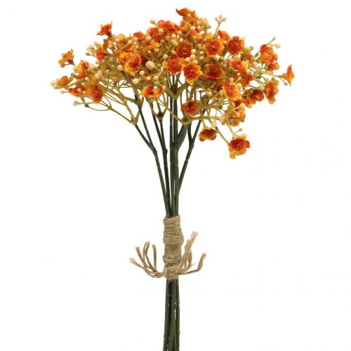 Floristik24 Schleierkraut Kunstblumen Gipskraut Orange L30cm 6St im Bund