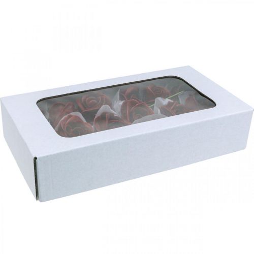 Kunstrosen Bordeaux Wachsrosen Deko Rosen Wachs Ø6cm 18 St | Floristik24.at