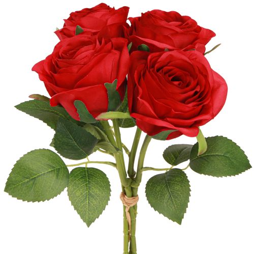 Artikel Kunstrosen Rote Rosen Deko Blüte Ø6cm H6cm L50cm 4 St