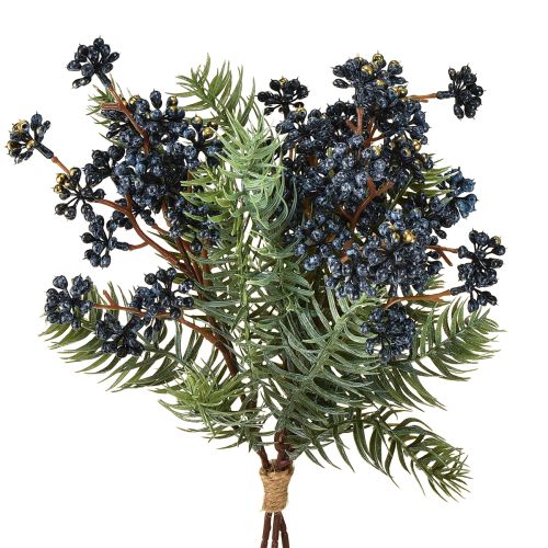 Kunstzweige Wacholder mit Beeren Nadelzweige 45cm 3 St