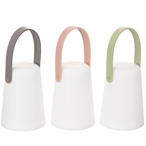 Tragbare LED-Lampe mit Henkel, Kunststoff, 22 cm, warmweiß, 3er-Set