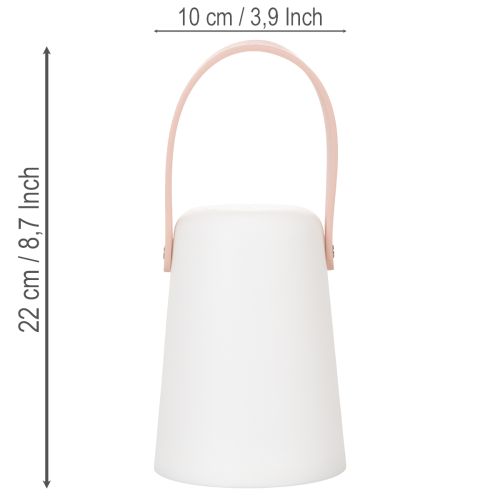 Tragbare LED-Lampe mit Henkel, Kunststoff, 22 cm, warmweiß, 3er-Set | Floristik24.at