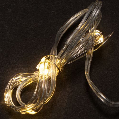 Lichterkette Innen Warmweiß 10 LEDs 1m Batteriebetrieben
