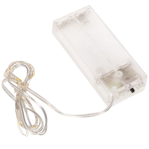Lichterkette Innen Warmweiß 10 LEDs 1m Batteriebetrieben | Floristik24.at