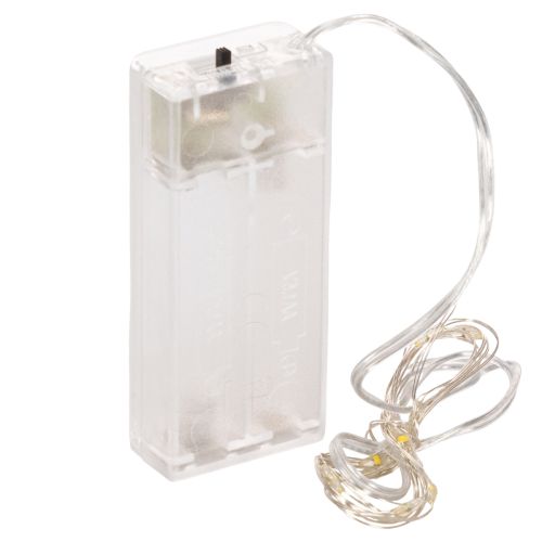 Lichterkette Innen Warmweiß 10 LEDs 1m Batteriebetrieben | Floristik24.at
