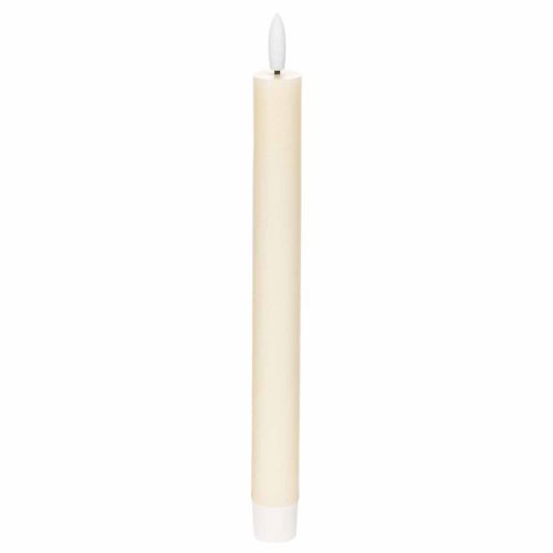 ProductNameLED-Spitzkerzen aus Echtwachs, 24 cm, Weiß, warmweißes Licht, 6h-Timer, 2 Stück für Tischdekoration/ProductNameProductDescription<h2>Weiße LED-Spitzkerzen aus Echtwachs für Tisch und Wohnraum</h2><p>Dieses Set enthält zwei weiße LED-Spitzkerz