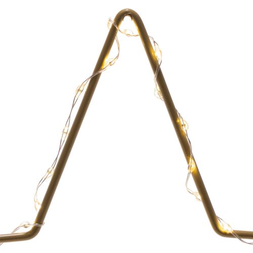 Stern aus Metall mit 50 LED 33cm Gold für innen Batteriebetrieben | Floristik24.at