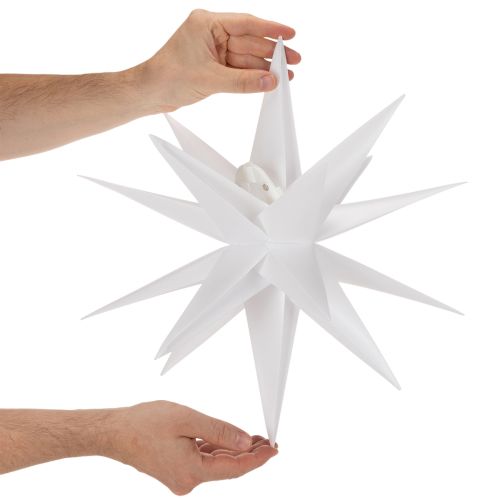 Deko-LED-Stern Kunststoff Warmweiß Outdoor mit Timer 40 cm | Floristik24.at