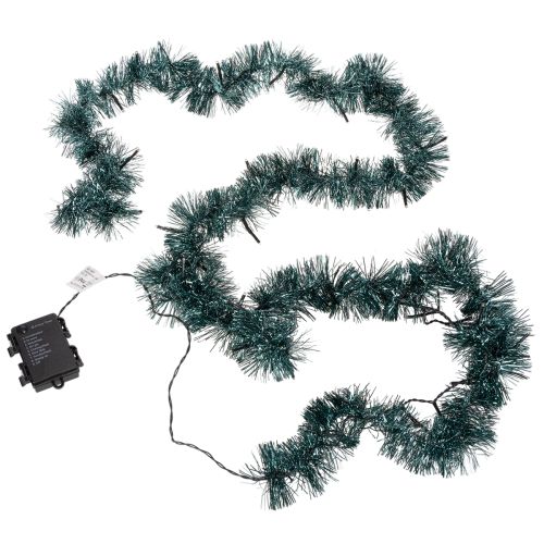 Lametta Weihnachtsgirlande 3m mit 60 LED warmweiß und Timer für Innen und Außen bestellen | Floristik24.at