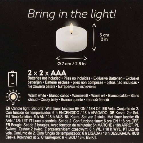 2er-Set LED-Teelichter aus