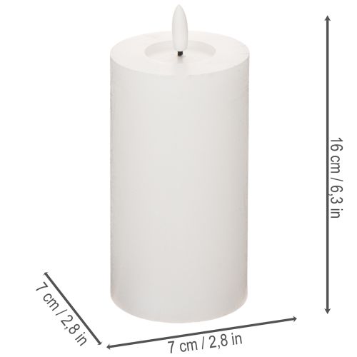 Weiße LED-Stumpenkerze