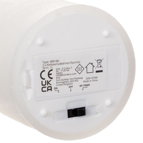 Weiße LED-Stumpenkerze