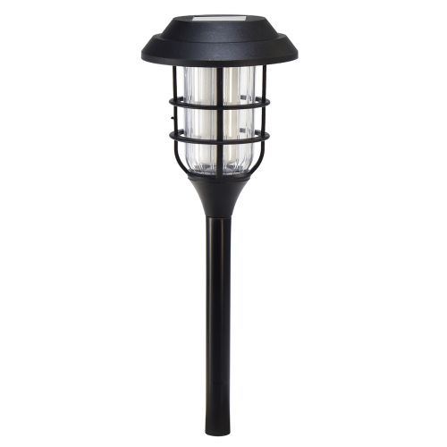 Floristik24 LED Fackel Solar Gartenfackel Schwarz Warmweiß H42cm