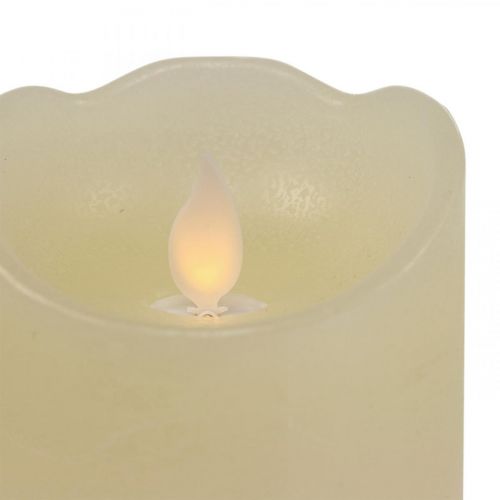 LED Kerze Wachs Stumpenkerze Warmweiß Ø7,5cm H12,5cm