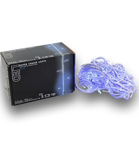 Floristik24 LED Lichterkette 192er Blau mit 8 Funktionen