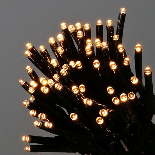 Floristik24 LED Reislichterkette 180er 13,5m schwarz/Warmweiß