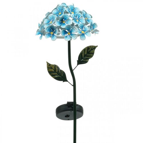 LED-Chrysantheme, Leuchtdeko für den Garten, Metalldeko Blau L55cm Ø15cm